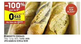 Leader Price Baguette céréales offre