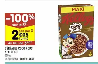 Leader Price Céréales coco pops kellogg’s offre