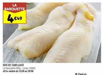 Leader Price Dos de cabillaud offre