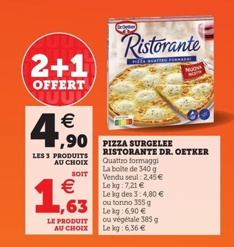 U Express Pizza surgelee ristorante dr. oetker offre