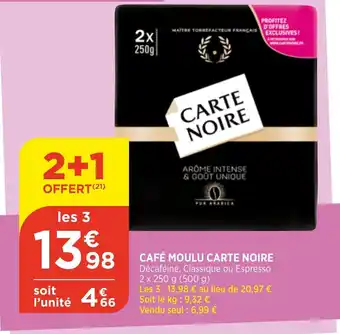 Bi1 Carte Noire Cafe Moulu offre