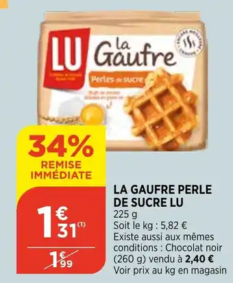 Bi1 La Gaufre Perle de Sucre Lu offre