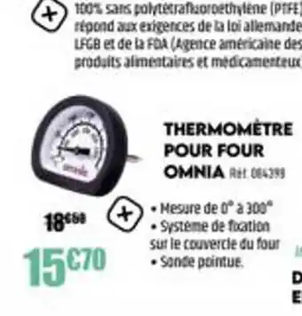 Narbonne accessoires Thermomètre pour four omnia offre