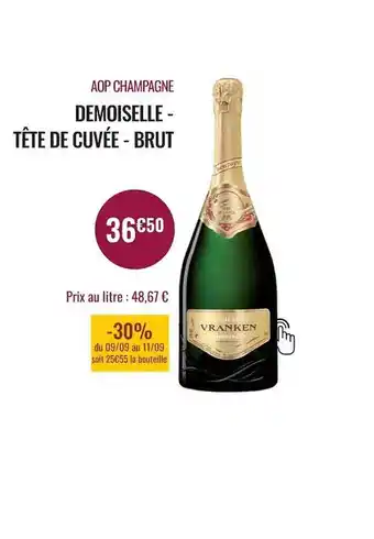 Nicolas Aop champagne demoiselle - tête de cuvée - brut offre