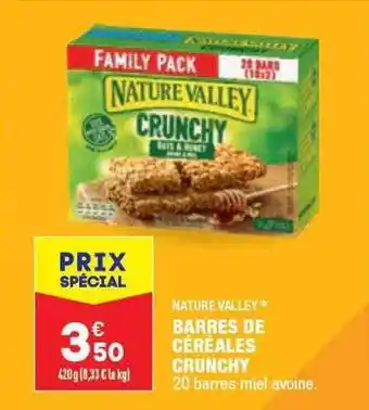 ALDI Barres de céréales crunchy nature valley offre