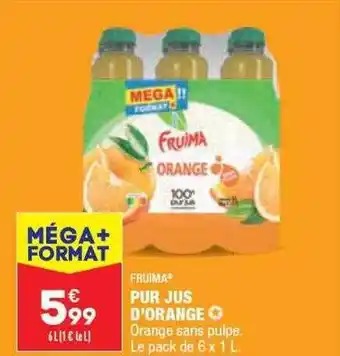 ALDI Pur jus d'orange fruima offre