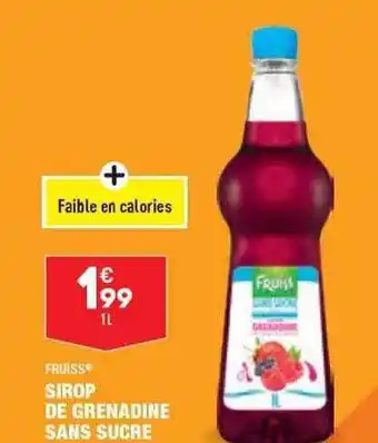 Sirop de grenadine sans sucre fruiss