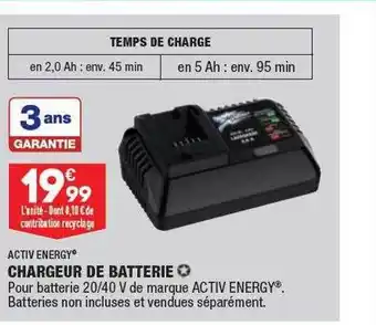 ALDI Chargeur de batterie activ energy offre