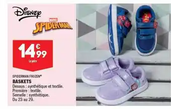 ALDI Baskets spiderman, frozen offre