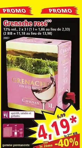 Norma Grenache rosé offre
