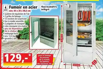 Norma Fumoir en acier activa offre