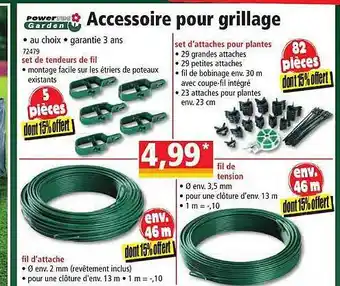 Norma Accessoire pour grillage powertec garden offre