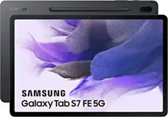 Amazon Samsung tablette galaxy tab s7 fe 12,4 pouces avec wifi et système d'exploitation android 128 go noir version es offre
