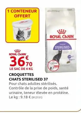 Rural Master Croquettes Chats Sterilised 37 offre