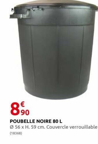 Rural Master Poubelle Noire 80 L offre