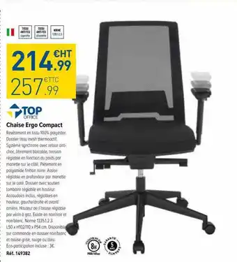 Top Office Chaise ergo compact top office offre
