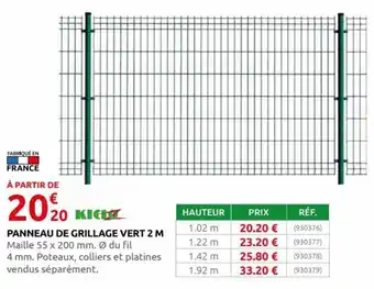 Rural Master Panneau de Grillage Vert 2 M offre