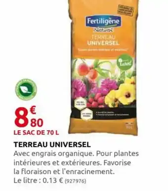 Rural Master Terreau Universel offre