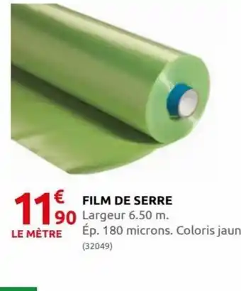 Rural Master Film de Serre offre