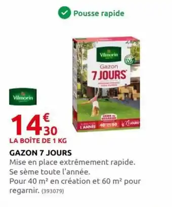 Rural Master Gazon 7 Jours offre