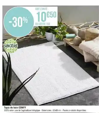 Géant Casino Tapis de bain comfy offre