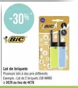 Géant Casino Lot de briquets bic offre
