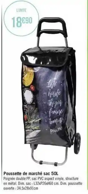 Géant Casino Poussette de marché sac offre