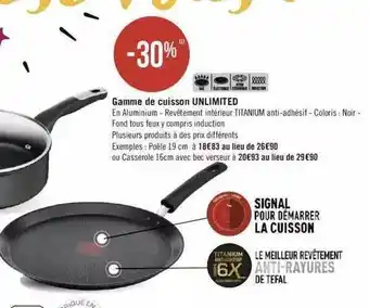 Géant Casino Gamme de cuisson unlimited offre