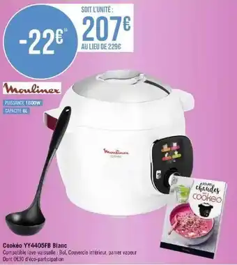 Géant Casino Cookeo blanc moulinex offre