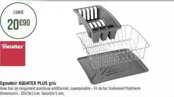 Géant Casino Egrouttoir aquatex plus gris metaltex offre