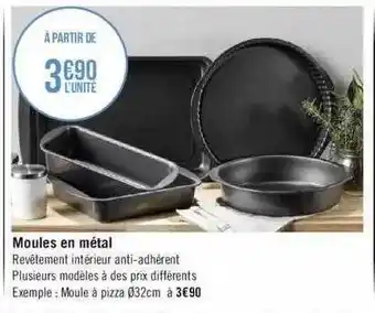 Géant Casino Moules en métal offre