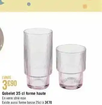 Géant Casino Gobelet 35 cl forme haute offre