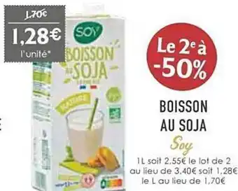 Naturalia Boisson au soja soy offre