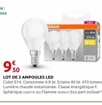 Rural Master Lot de 3 Ampoules LED offre