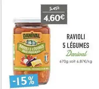 Naturalia Ravioli 5 légumes danival offre
