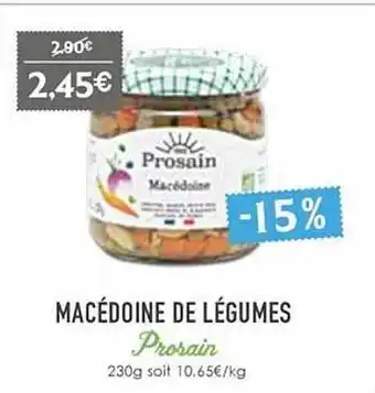 Naturalia Macédoine de légumes prosain offre