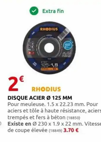 Rural Master Disque Acier Ø 125 MM offre