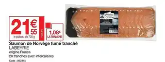 Promocash Saumon de norvège fumé tranché labeyrie offre