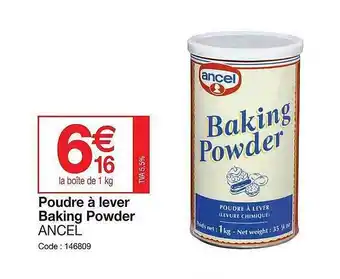 Promocash Poudre à lever baking powder ancel offre
