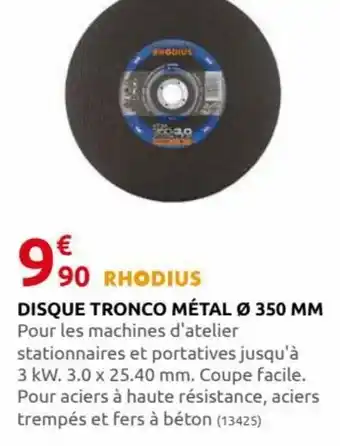 Rural Master Disque Tronco Métal Ø 350 MM offre