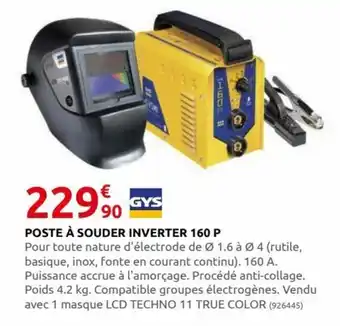 Rural Master Poste à Souder Inverter 160 P offre