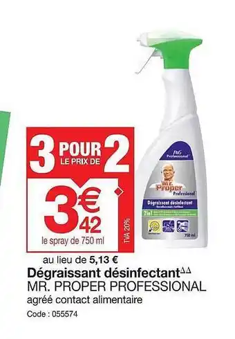 Dégraissant désinfectant mr. proper professional