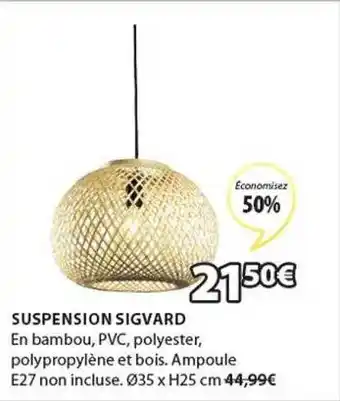 JYSK Suspension sigvard offre