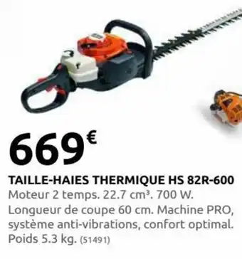 Rural Master Taille-Haies Thermique HS 82R-600 offre