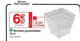 Promocash Verrines pyramidales offre