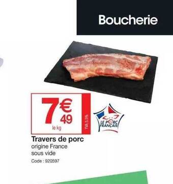 Promocash Travers de porc offre