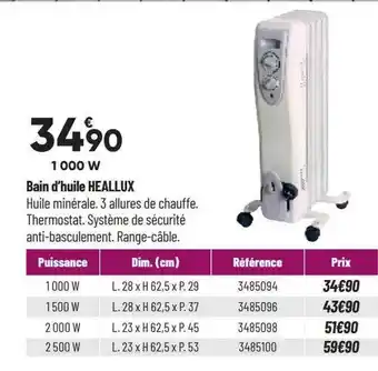 Bricorama Bain d'huile heallux offre