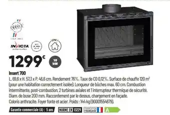 Bricorama Insert 700 invicta offre