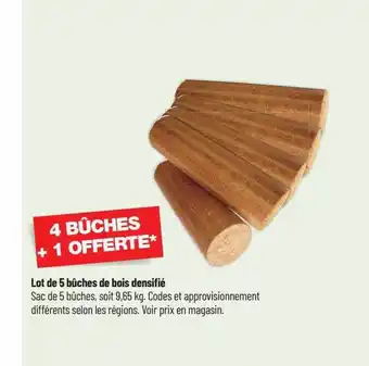 Bricorama Lot de 5 bûches de bois densifié offre