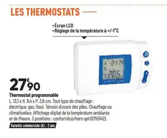Bricorama Thermostat programmable offre